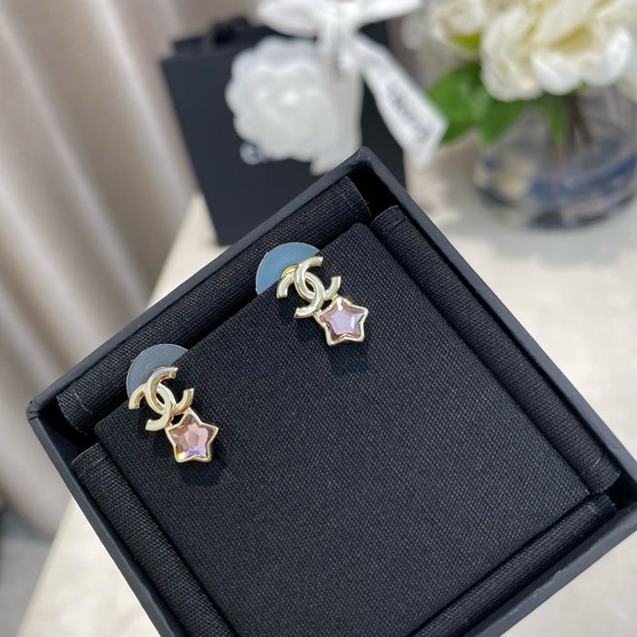 シャネル スタイル ピアス スター ピンク