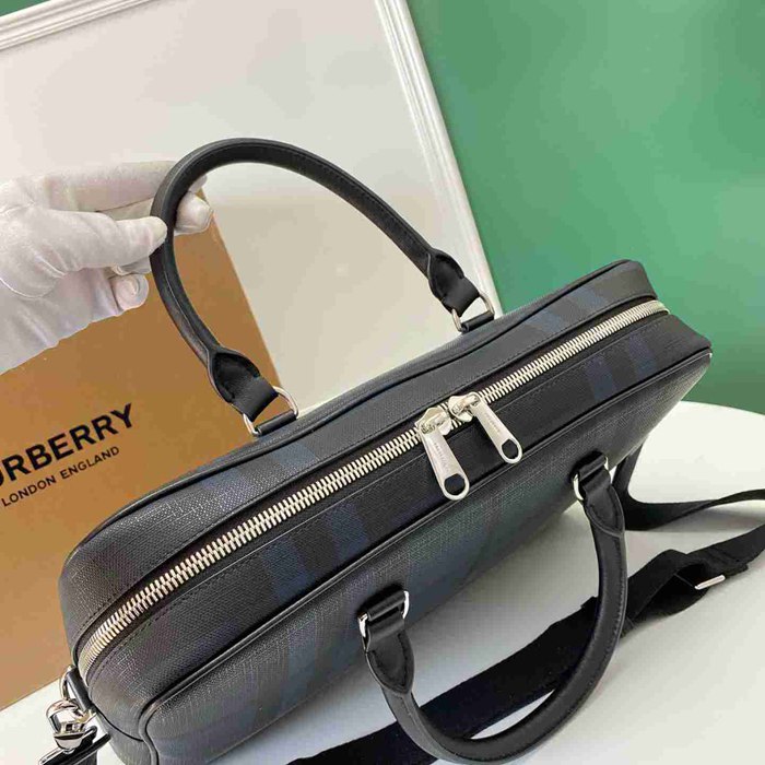 BURBERRY ロンドン チェック ブリーフケース メンズ 37×27×9cm