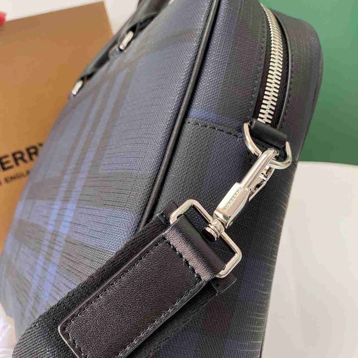 BURBERRY ロンドン チェック ブリーフケース メンズ 37×27×9cm