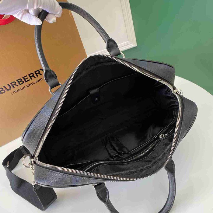 BURBERRY ロンドン チェック ブリーフケース メンズ 37×27×9cm