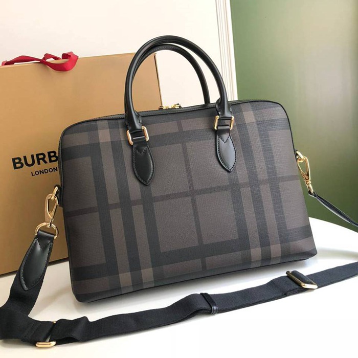 BURBERRY ブリーフケース スモーキーチェック メンズ 37×27×5.5cm BURBERRY ブリーフケース スモーキーチェック メンズ 37×27×5.5cm