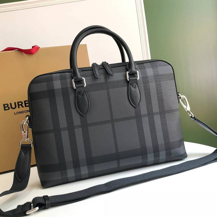 BURBERRY ブリーフケース スモーキーチェック メンズ 37×27×5.5cm BURBERRY ブリーフケース スモーキーチェック メンズ 37×27×5.5cm