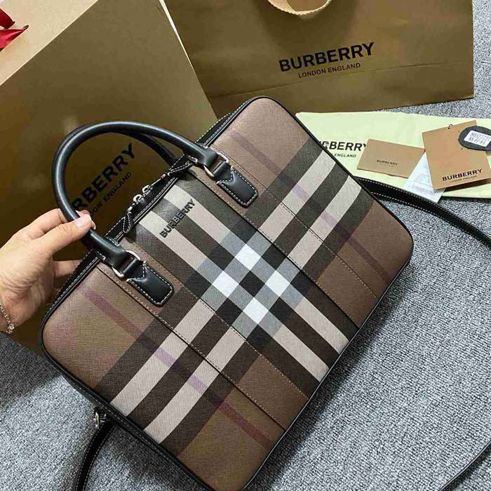 BURBERRY チェック ブリーフケース メンズ 38×28×9cm BURBERRY チェック ブリーフケース メンズ 38×28×9cm