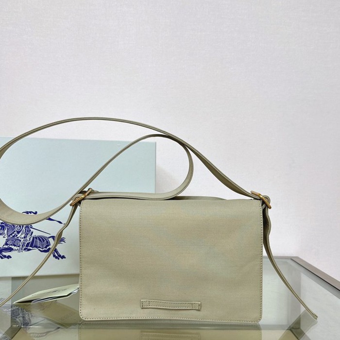 BURBERRY ショルダーバッグ コットンブレンド メンズ 25×16×8cm