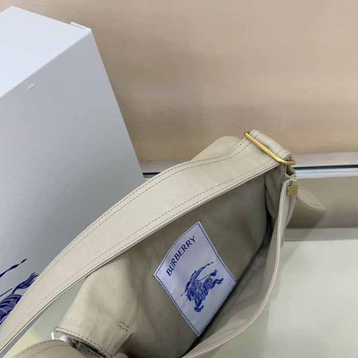 BURBERRY ショルダーバッグ コットンブレンド メンズ 25×16×8cm