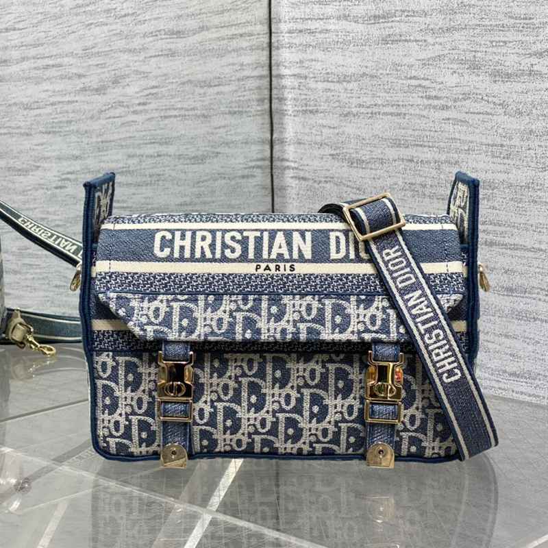 DIOR サドル メッセンジャーバッグ ラフィア ユニセックス 23×15×8cm