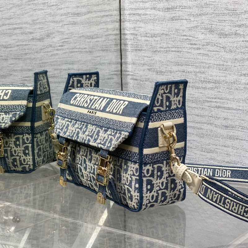 DIOR サドル メッセンジャーバッグ ラフィア ユニセックス 23×15×8cm