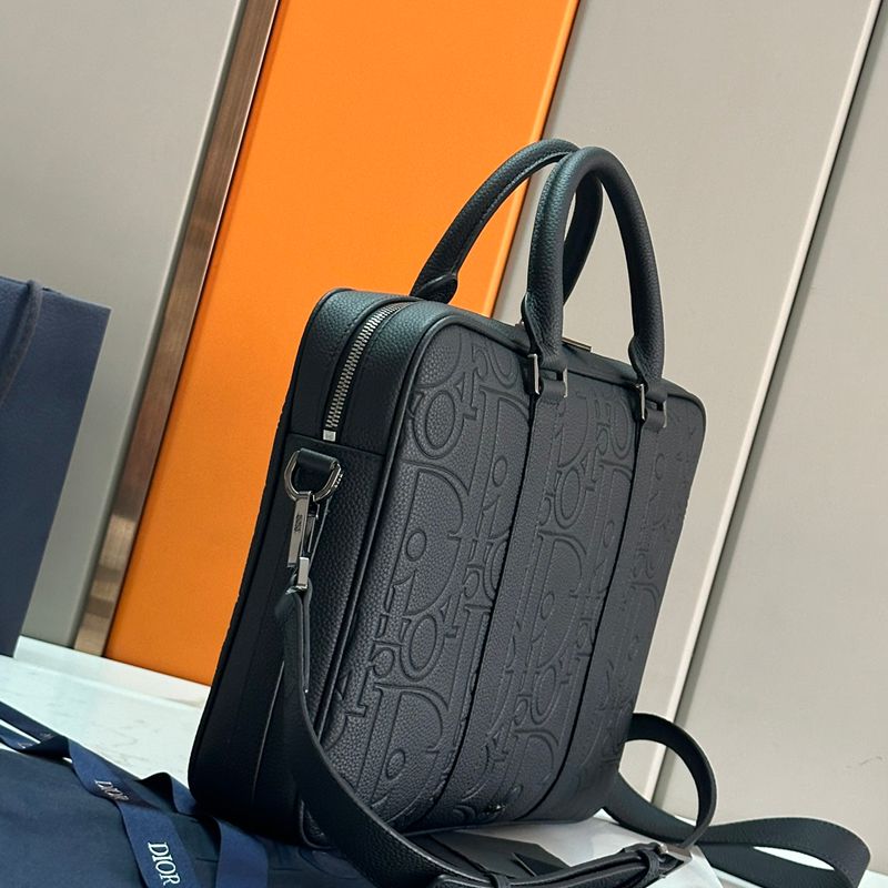 DIOR ブリーフケース CDダイヤモンド キャンバス メンズ 37×28×6cm