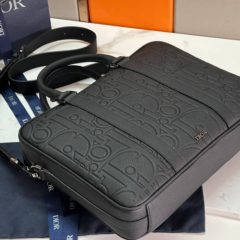DIOR ブリーフケース CDダイヤモンド キャンバス メンズ 37×28×6cm