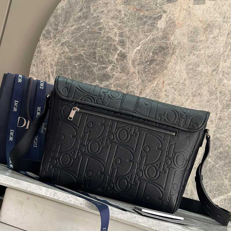 DIOR デイリー メッセンジャーバッグ ディオールグラヴィティ レザー メンズ 31×25×13cm