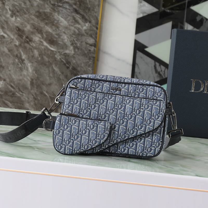DIOR サドル スリーインワン ショルダーバッグ オブリーク メンズ 23×16×6cm
