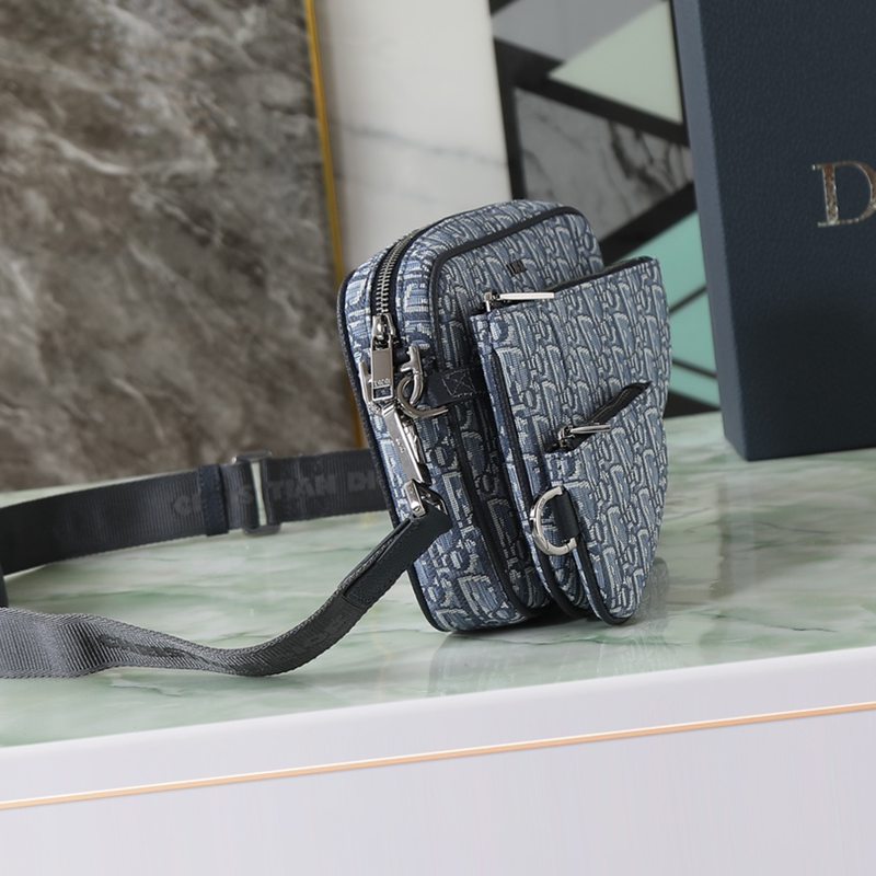 DIOR サドル スリーインワン ショルダーバッグ オブリーク メンズ 23×16×6cm