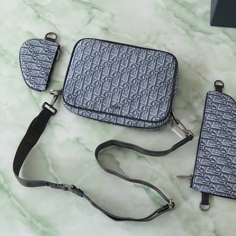 DIOR サドル スリーインワン ショルダーバッグ オブリーク メンズ 23×16×6cm