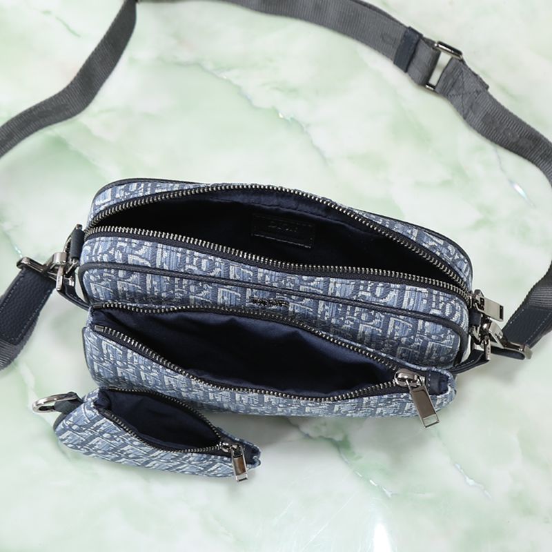 DIOR サドル スリーインワン ショルダーバッグ オブリーク メンズ 23×16×6cm
