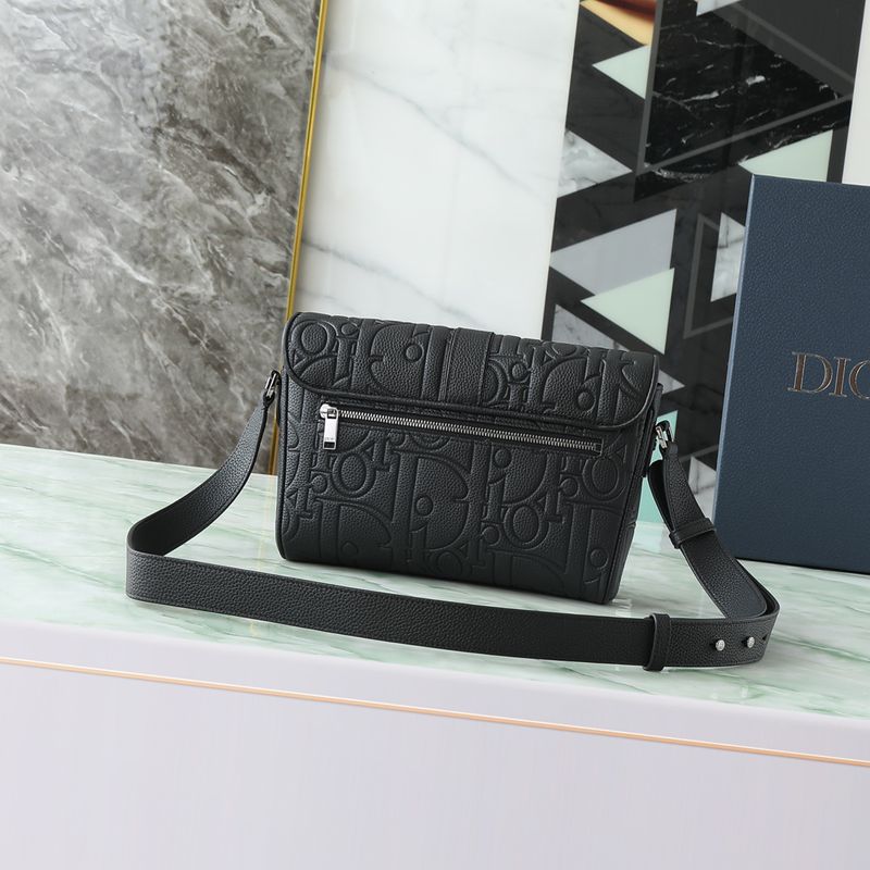 DIOR デイリー メッセンジャーバッグ ディオールグラヴィティ レザー メンズ 28×18×9.5cm