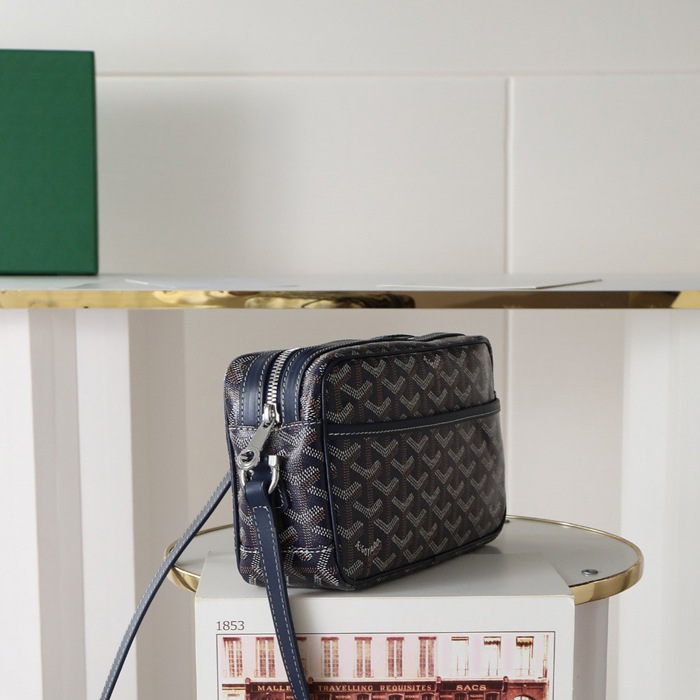 GOYARD カメラバッグ カーフレザー メンズ 22.5×13×7cm