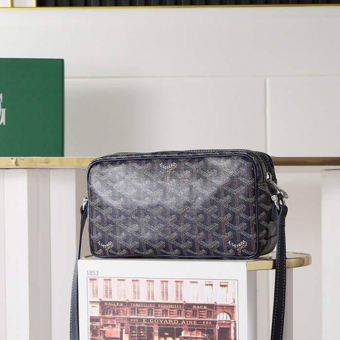 GOYARD カメラバッグ カーフレザー メンズ 22.5×13×7cm