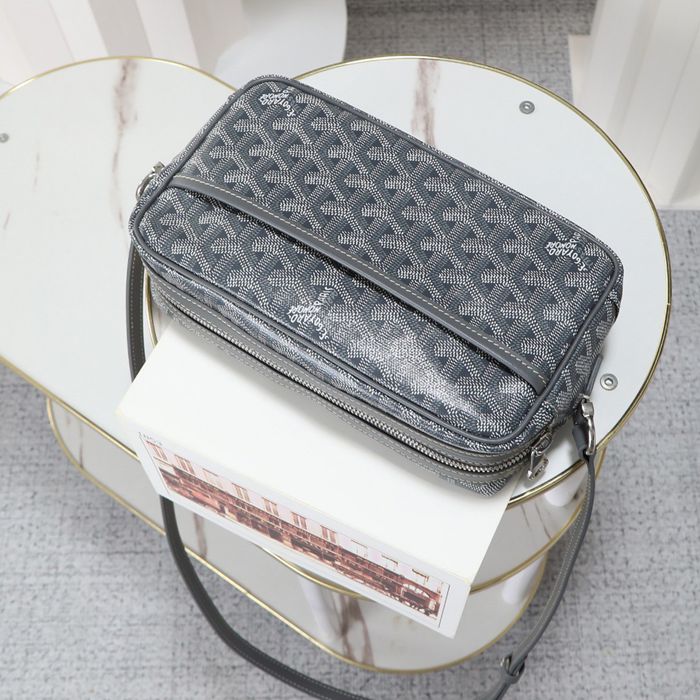 GOYARD カメラバッグ カーフレザー メンズ 22.5×13×7cm