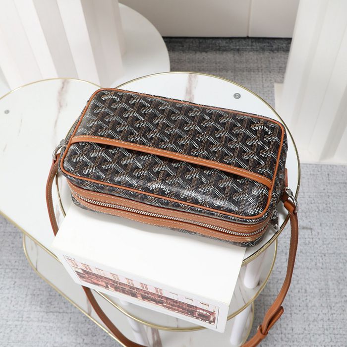 GOYARD カメラバッグ カーフレザー メンズ 22.5×13×7cm
