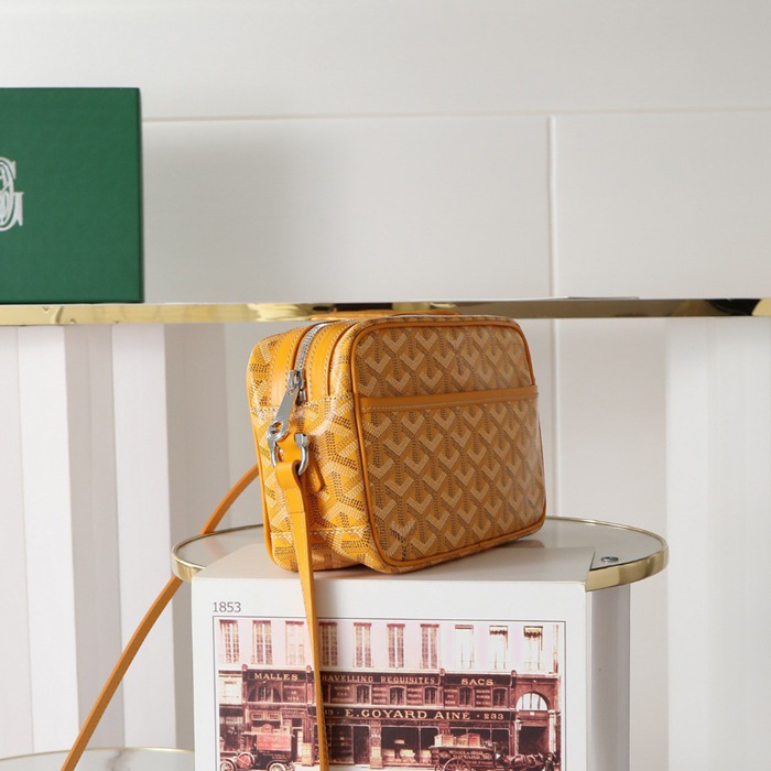 GOYARD カメラバッグ カーフレザー メンズ 22.5×13×7cm
