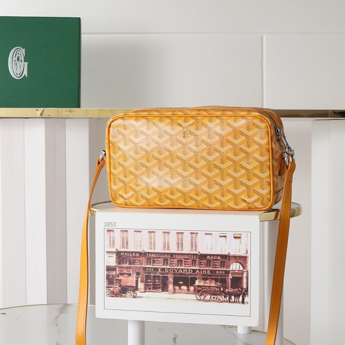 GOYARD カメラバッグ カーフレザー メンズ 22.5×13×7cm