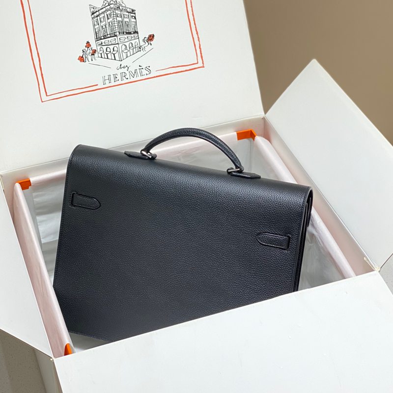 HERMES ケリー ブリーフケース メンズ 38×28×10cm