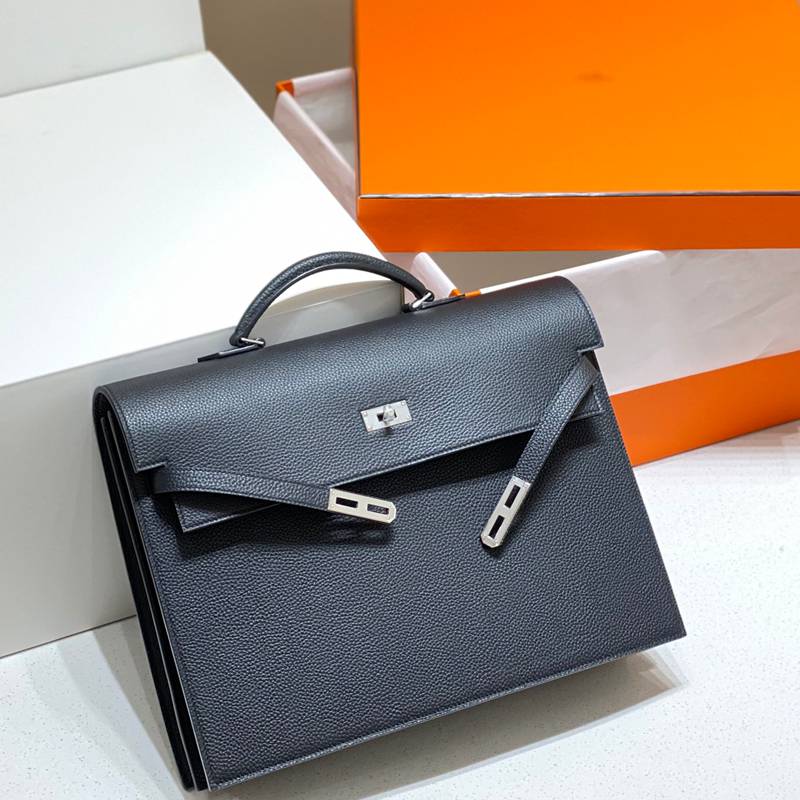 HERMES ケリー ブリーフケース メンズ 38×28×10cm
