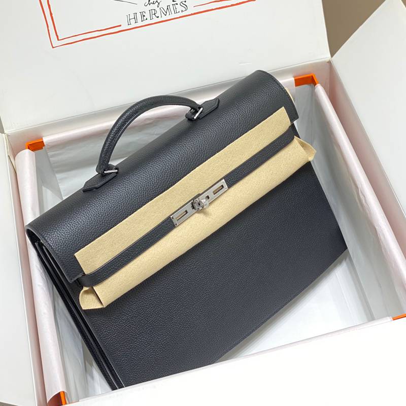HERMES ケリー ブリーフケース メンズ 38×28×10cm