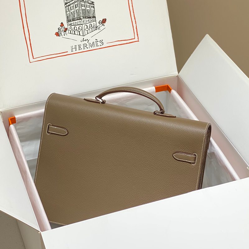 HERMES ケリー ブリーフケース メンズ 38×28×10cm
