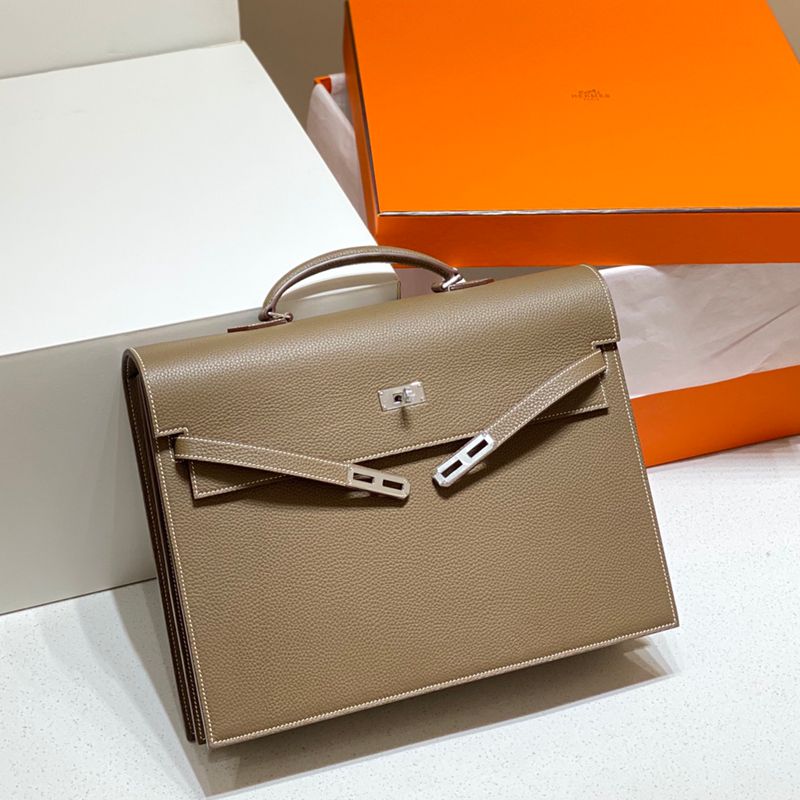 HERMES ケリー ブリーフケース メンズ 38×28×10cm