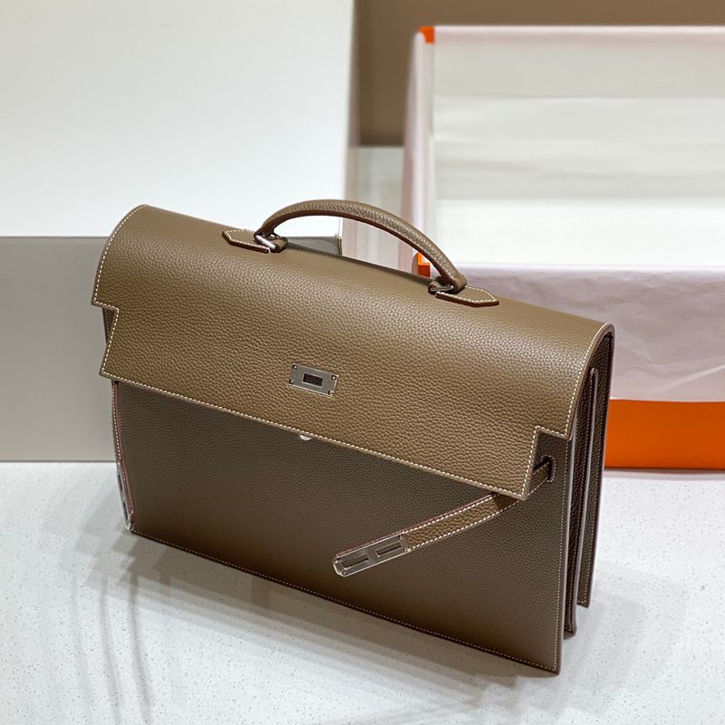 HERMES ケリー ブリーフケース メンズ 38×28×10cm