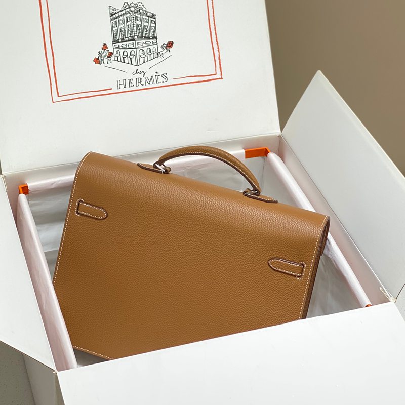 HERMES ケリー ブリーフケース メンズ 38×28×10cm