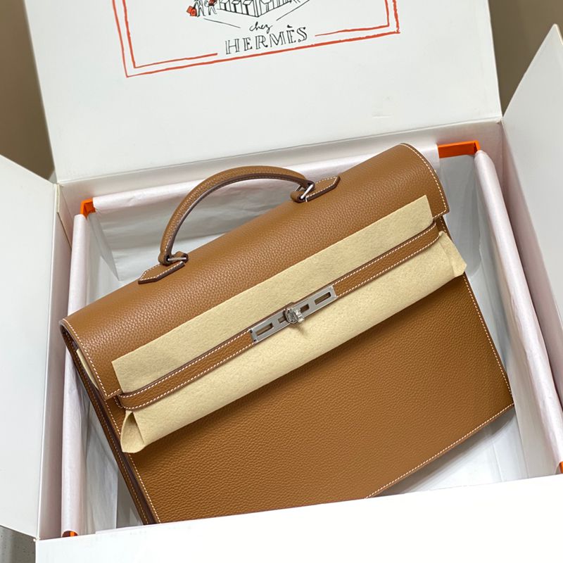 HERMES ケリー ブリーフケース メンズ 38×28×10cm