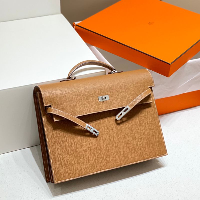 HERMES ケリー ブリーフケース メンズ 38×28×10cm