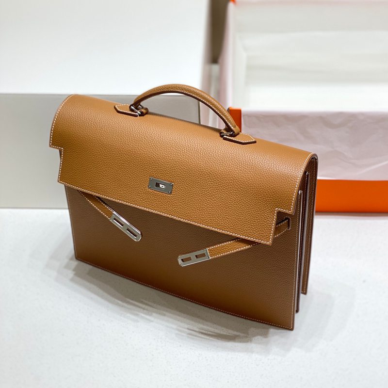 HERMES ケリー ブリーフケース メンズ 38×28×10cm