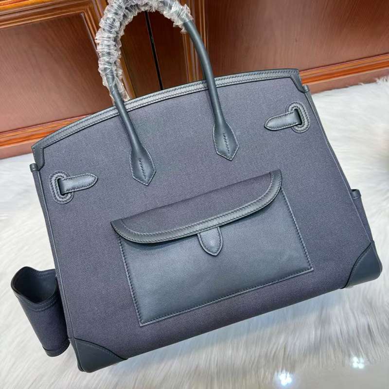 HERMES バーキン 35 カーゴ キャンバス×スウィフト レディース 35×25×18cm