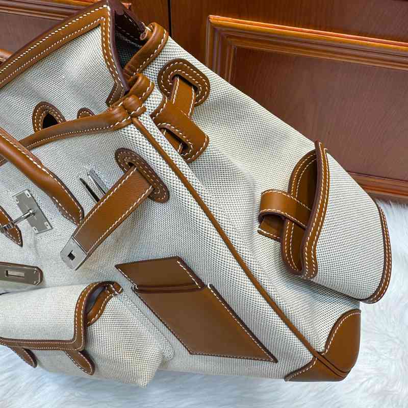 HERMES バーキン 35 カーゴ キャンバス×スウィフト レディース 35×25×18cm