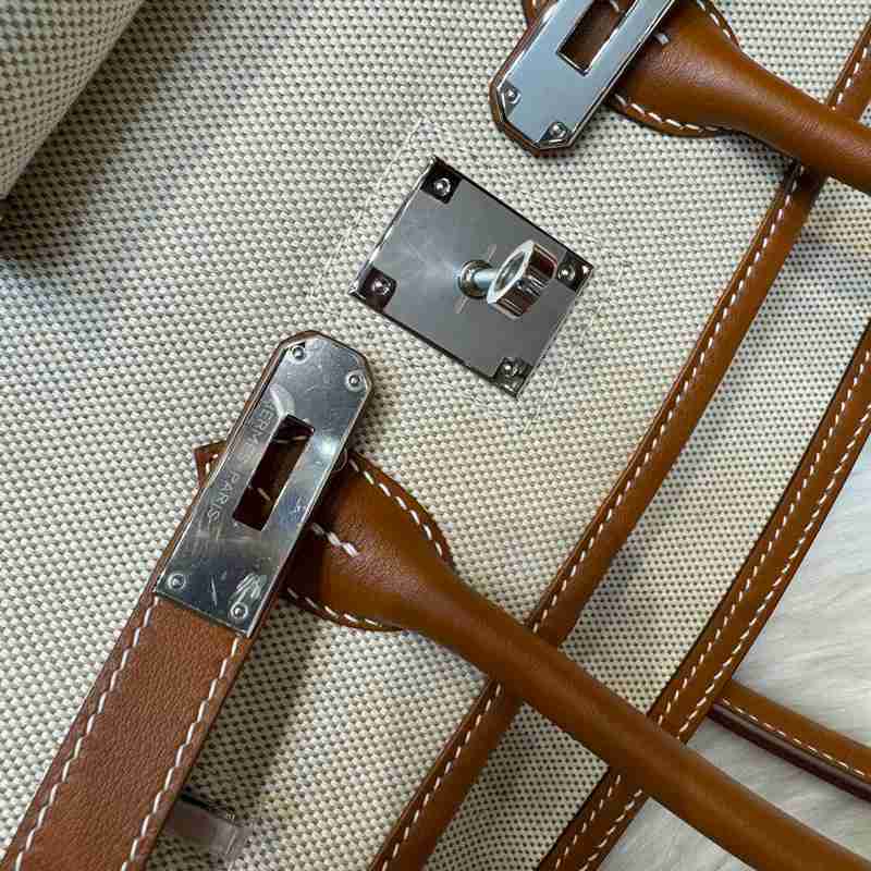 HERMES バーキン 35 カーゴ キャンバス×スウィフト レディース 35×25×18cm