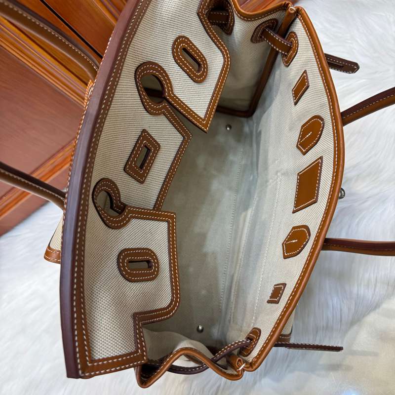 HERMES バーキン 35 カーゴ キャンバス×スウィフト レディース 35×25×18cm