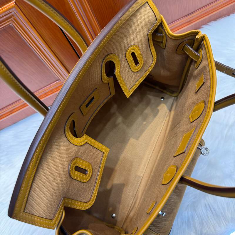 HERMES バーキン 35 カーゴ キャンバス×スウィフト レディース 35×25×18cm