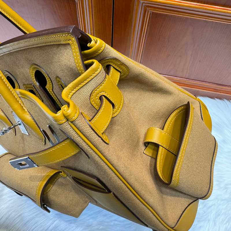 HERMES バーキン 35 カーゴ キャンバス×スウィフト レディース 35×25×18cm