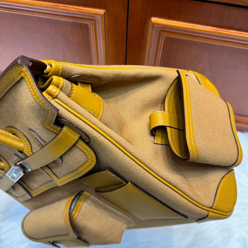 HERMES バーキン 35 カーゴ キャンバス×スウィフト レディース 35×25×18cm