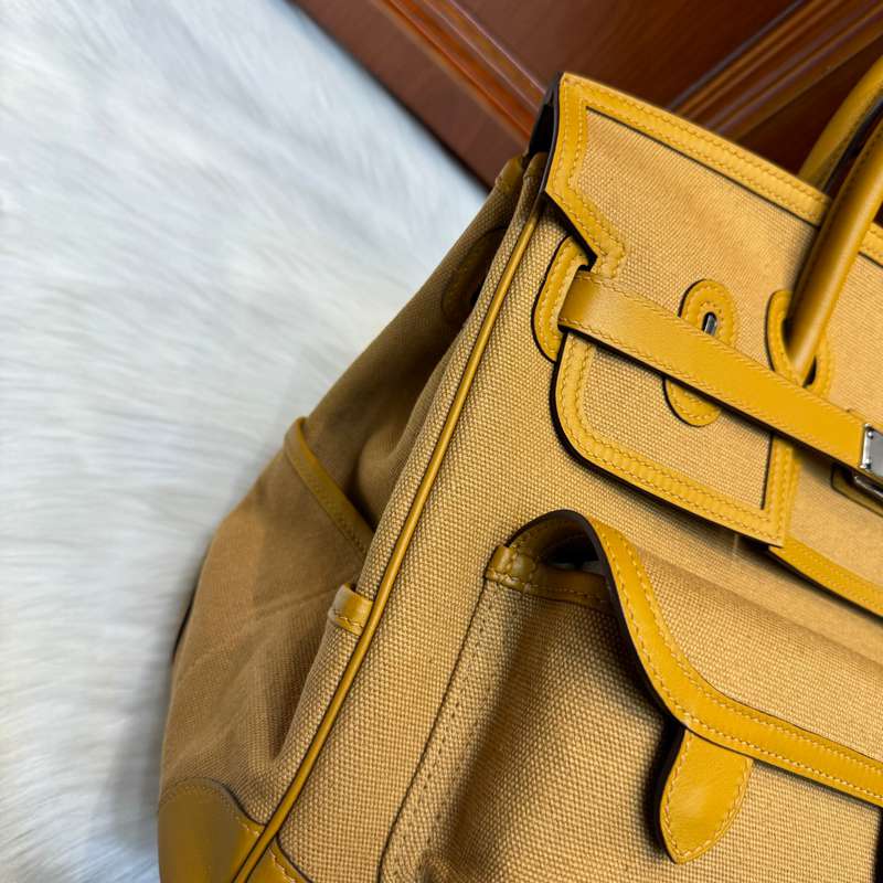 HERMES バーキン 35 カーゴ キャンバス×スウィフト レディース 35×25×18cm