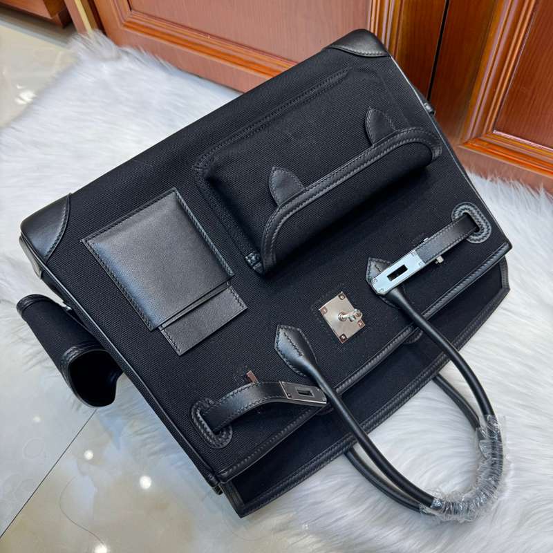 HERMES バーキン 35 カーゴ キャンバス×スウィフト レディース 35×25×18cm