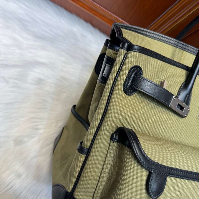 HERMES バーキン 35 カーゴ キャンバス×スウィフト レディース 35×25×18cm
