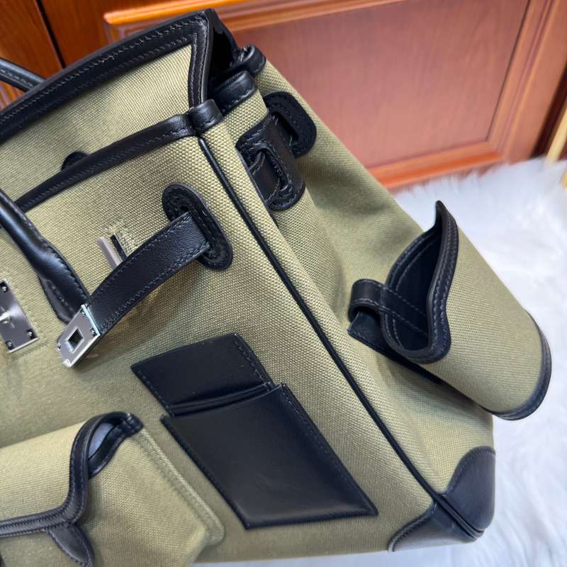 HERMES バーキン 35 カーゴ キャンバス×スウィフト レディース 35×25×18cm