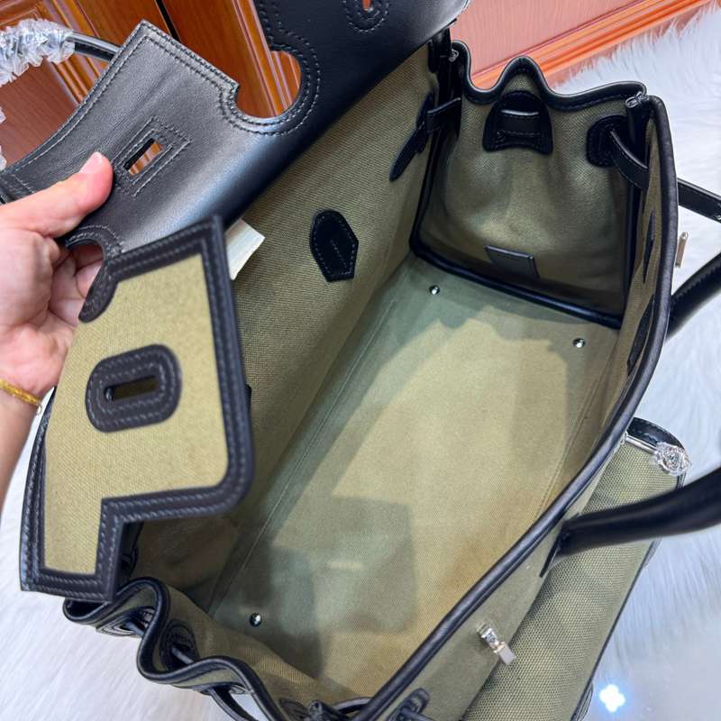 HERMES バーキン 35 カーゴ キャンバス×スウィフト レディース 35×25×18cm
