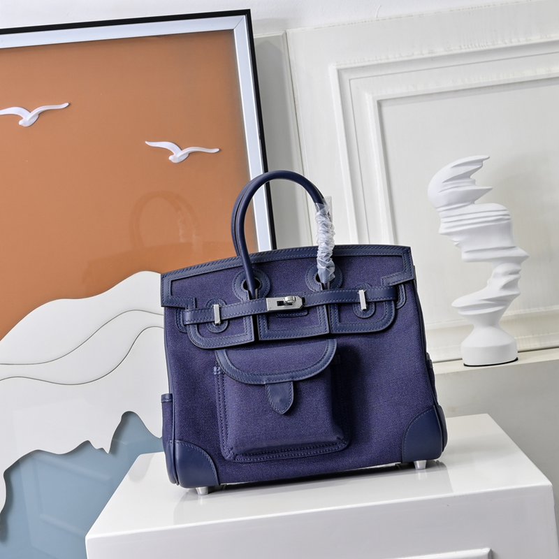 HERMES バーキン 25 カーゴ キャンバス×スウィフト レディース 25×20×13cm