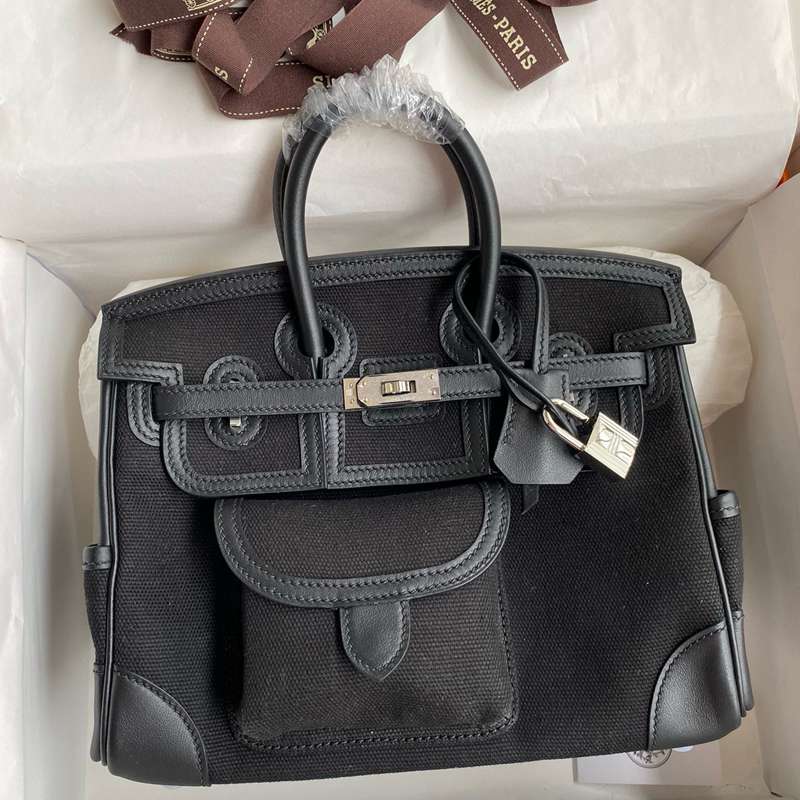 HERMES バーキン 25 カーゴ キャンバス×スウィフト レディース 25×20×13cm