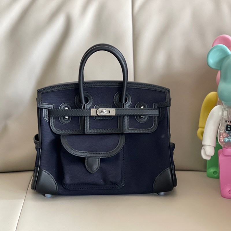 HERMES バーキン 25 カーゴ キャンバス×スウィフト レディース 25×20×13cm